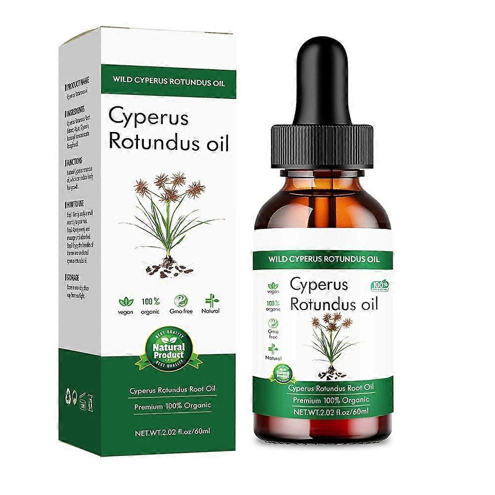 Natural Cyperus Rotundus Oil for Hair Reduction 60ml Bottle with Moisturizing and Soothing Properties for All Skin Types