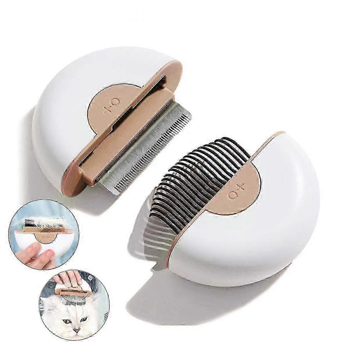 Cat Shedding Brush Massaging Shell Comb Set, Cat Brush For Shedding And Grooming, Pet