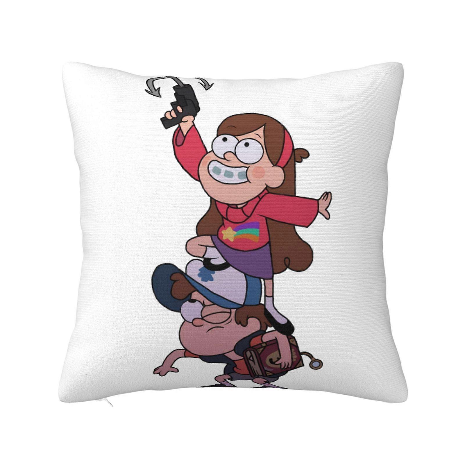 Gravity Falls Super Soft Pillow Case Cover with Zipper for Bedroom, Sofa, Couch,Cozy Fuzzy Pillow Shams for All Seasons Square Pillow