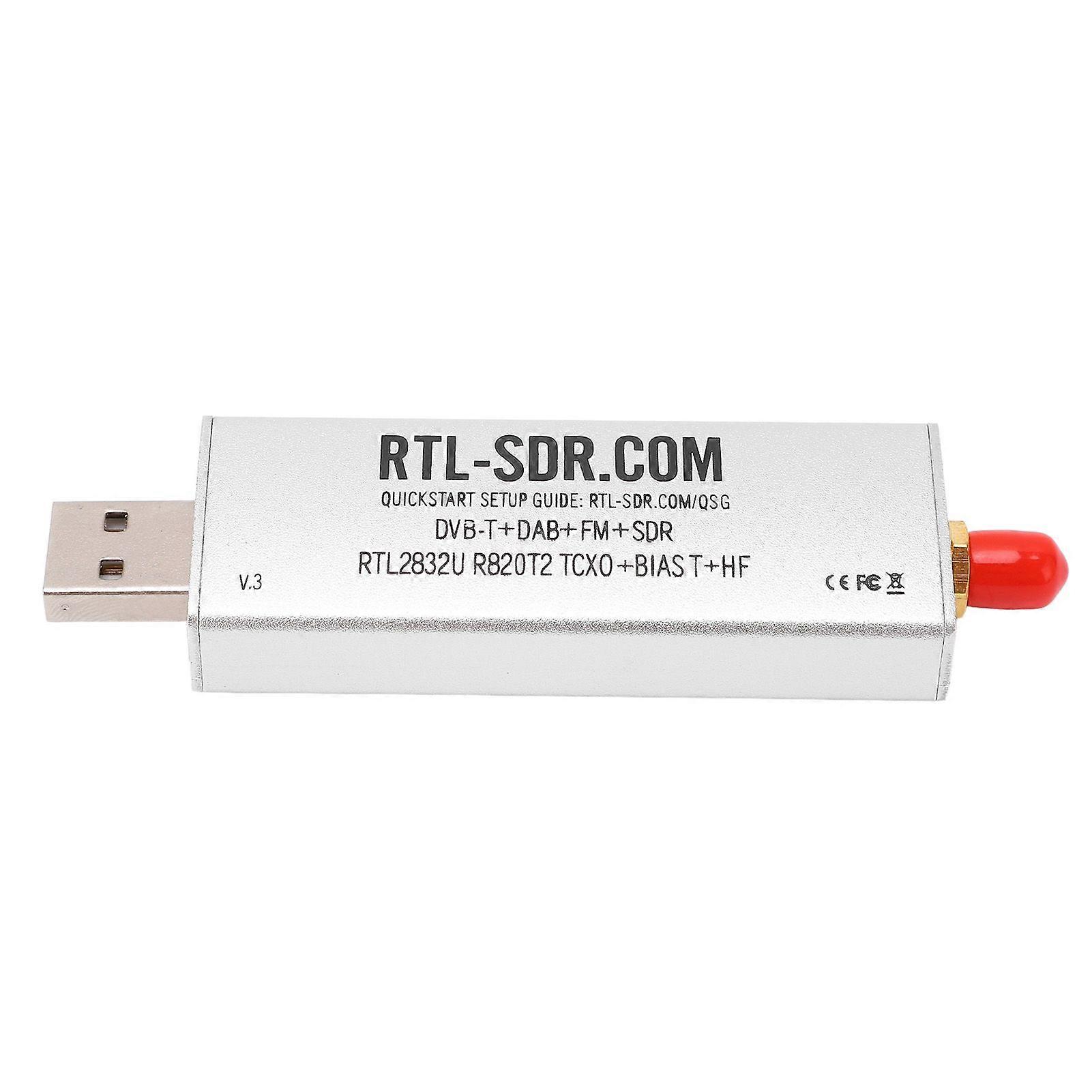 Radio Receiver RTL SDR R820T2 RTL2832U 1PPM TCXO SMA 500KHz1766MHz for Signal Reception
