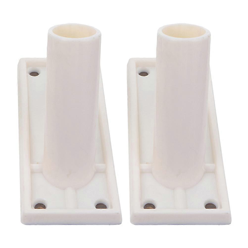 Wall Mounted Flag Pole Holder for Flag with 8Pcs White Plastic
