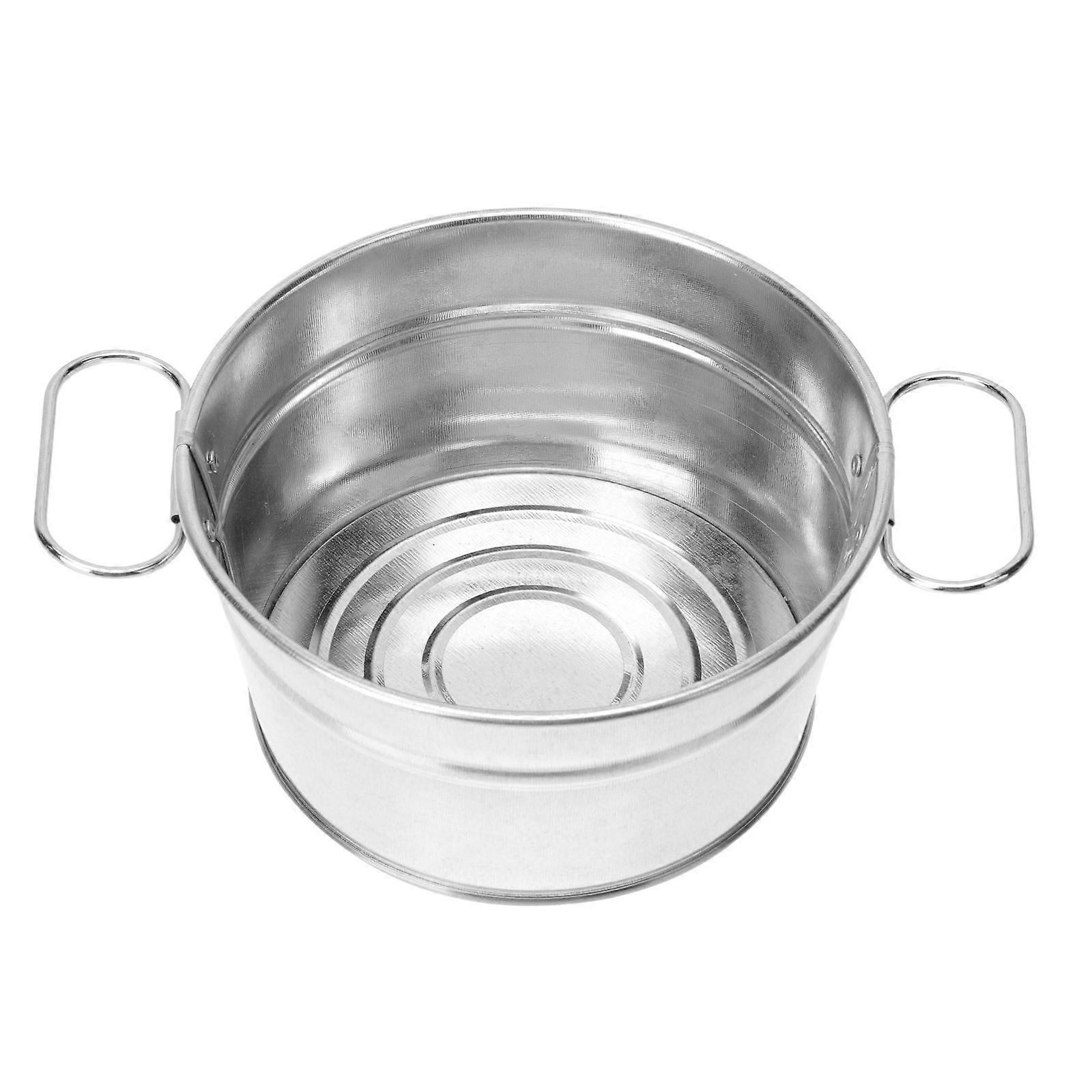 Chicken Storage Container Chicken Bucket for Restaurant Use 5Pcs Silver