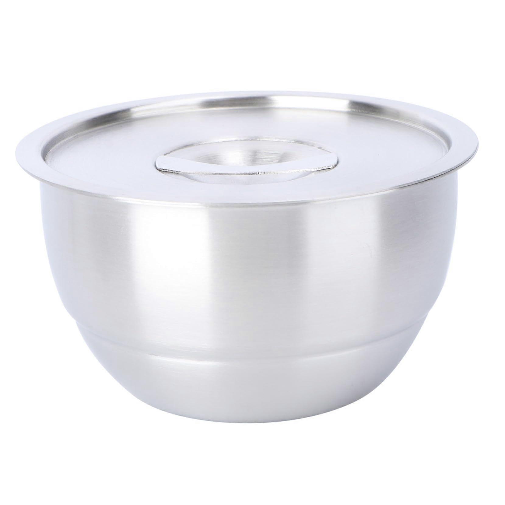 Stainless Steel Bowl With Lid For Steaming Eggs And Soups Safe Handle Design For Home And Outdoor Use