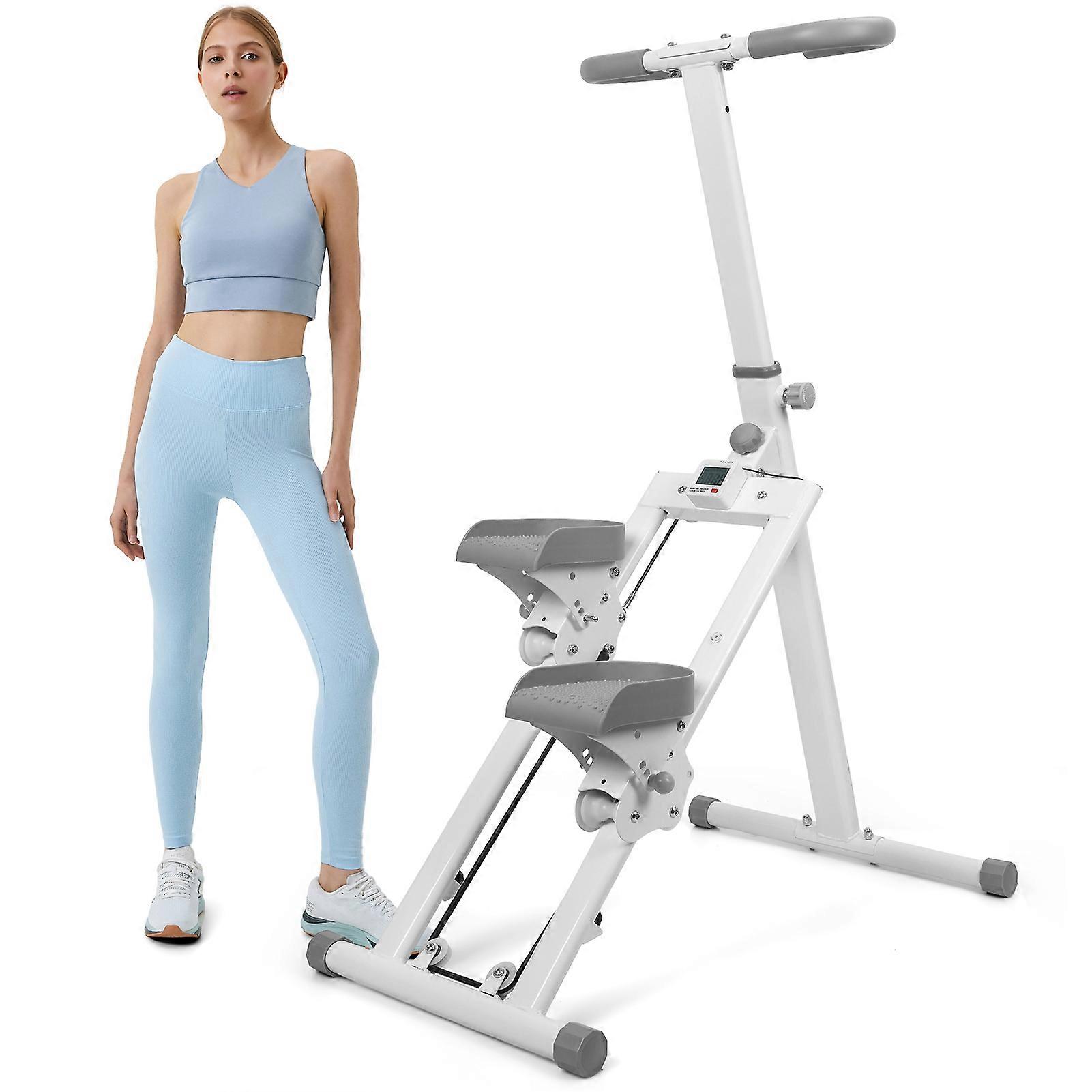 Vertical Climbing Machine - Foldable, 265lb Support, Full-Body Workout, LCD Monitor