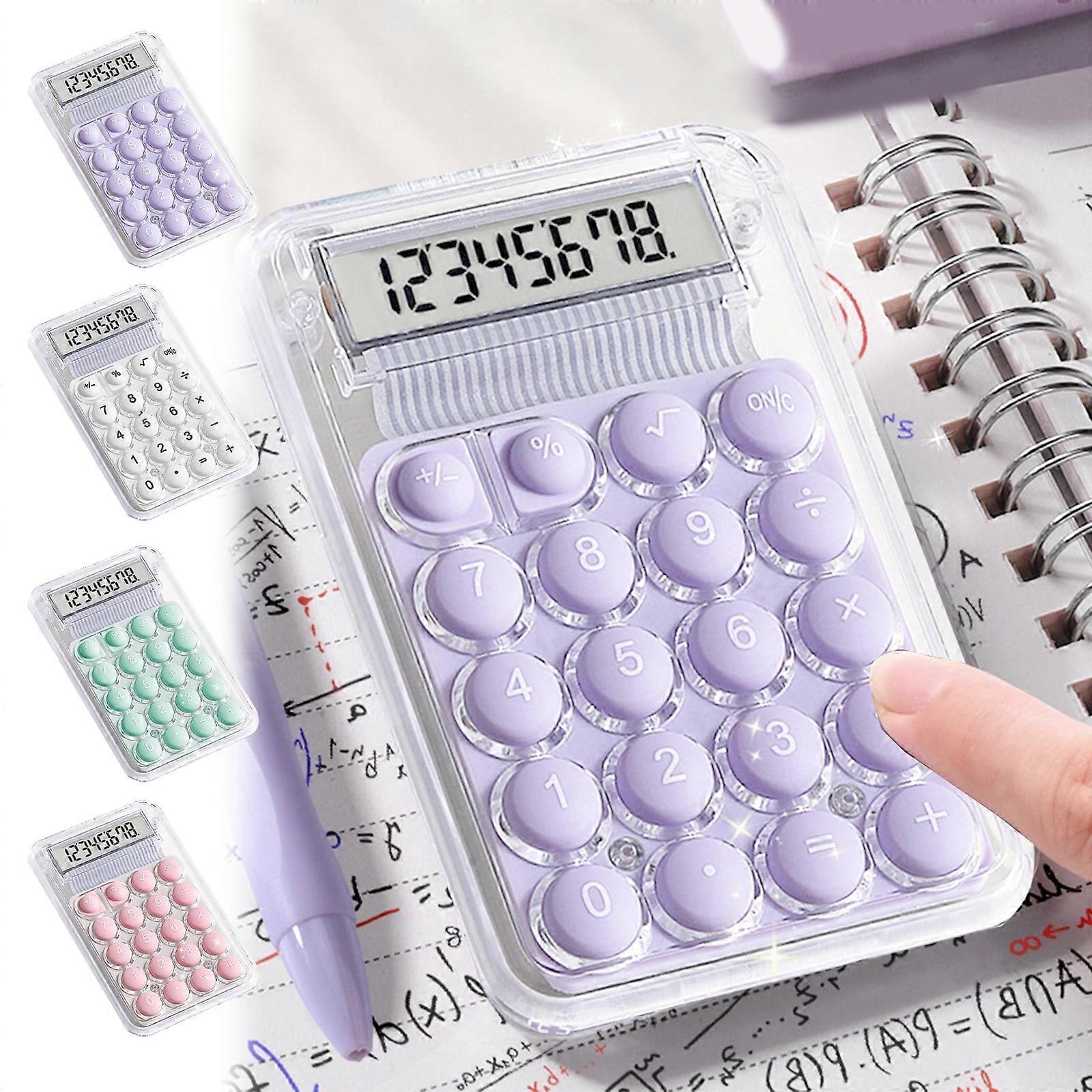 RFUGUG Compact 8-Digit Calculator, Portable Desktop Computer Compatible with Office & School Use – Sleek, Lightweight, Ideal for Home, Business,