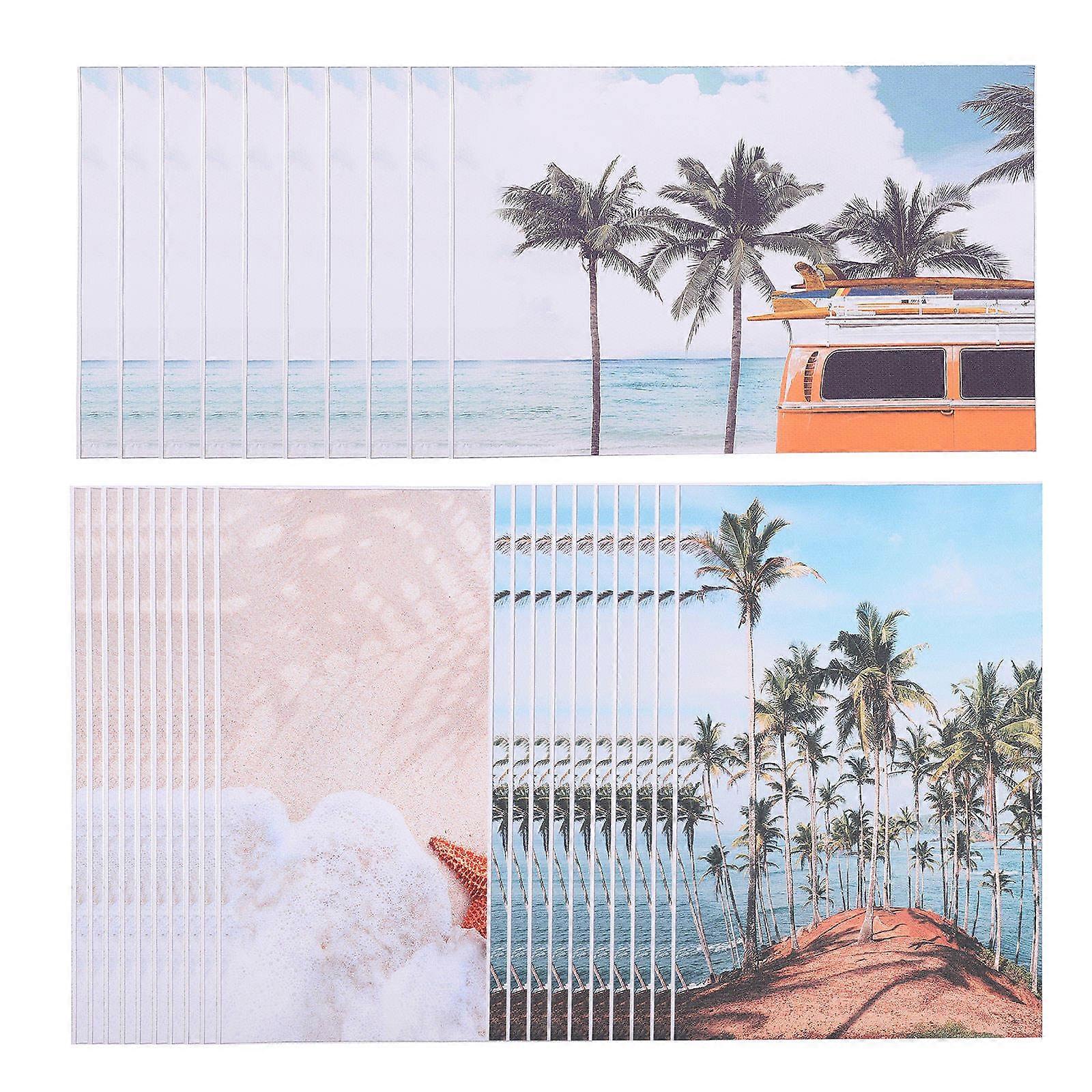 Decorative Beach Scenery Hanging Paintings for Wall Decor 30Pcs Set