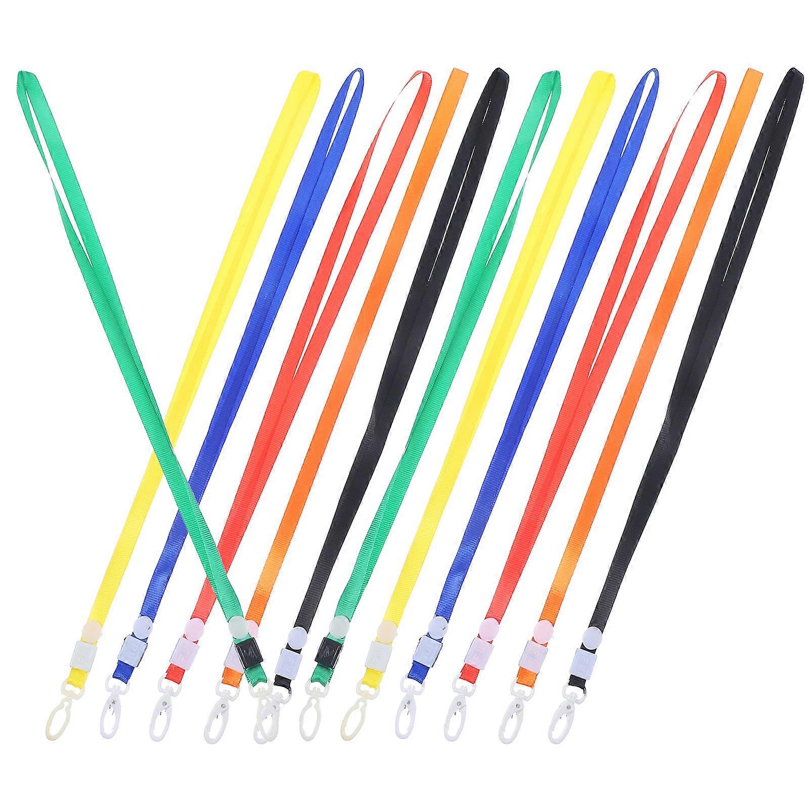 Colored Badge Neck Lanyard 60 Pcs Hanging Strap For Identification Devices Workplace