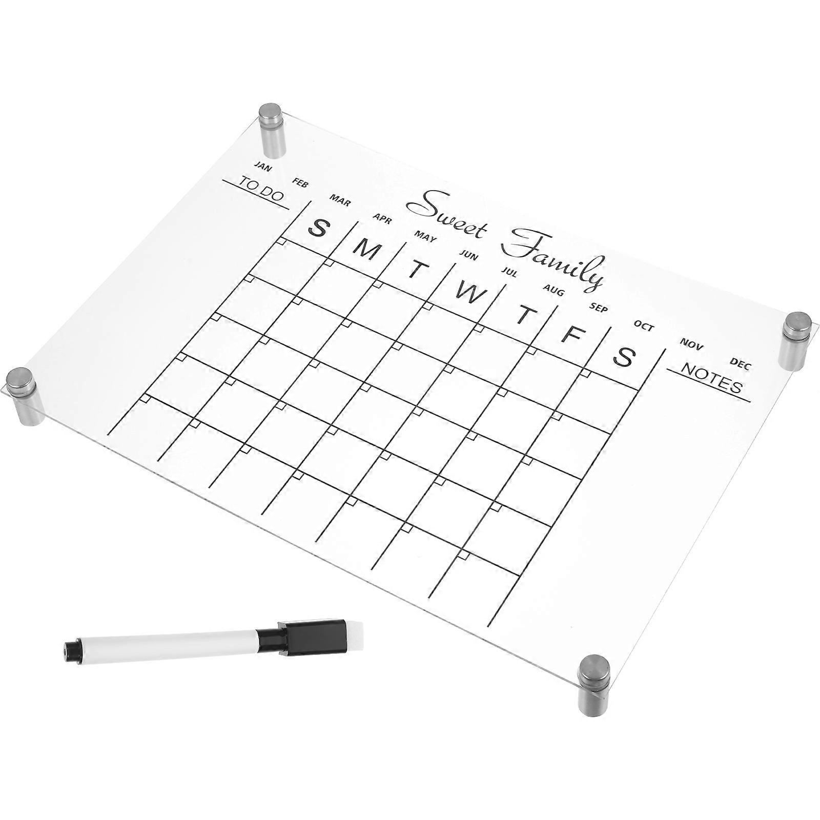Acrylic Magnetic Dry Erase Board for Fridge Monthly Planner 3Sets
