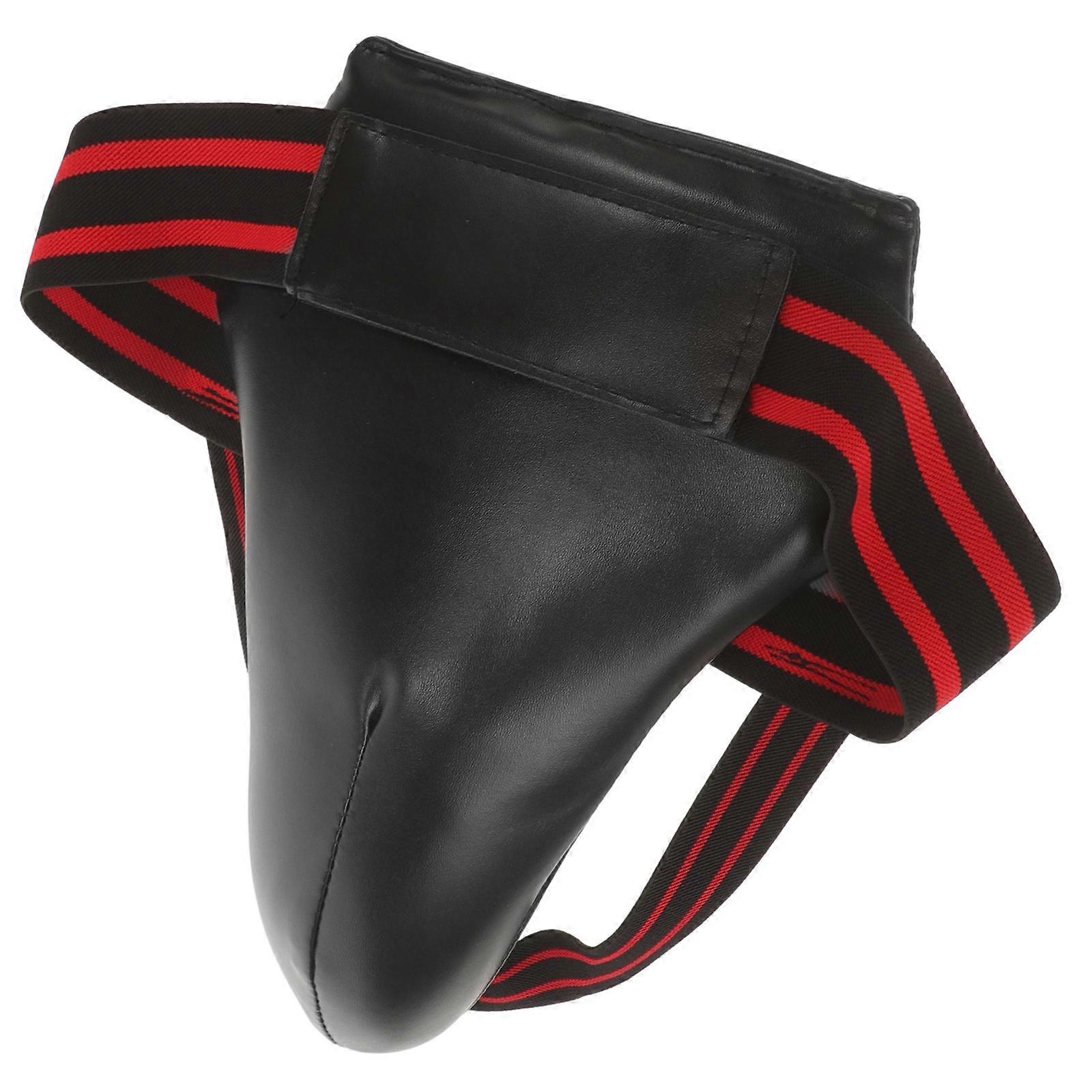 Wear-Resistant Groin Guard Protector For Taekwondo Boxing Karate Fitness Equipment In Black 1Set