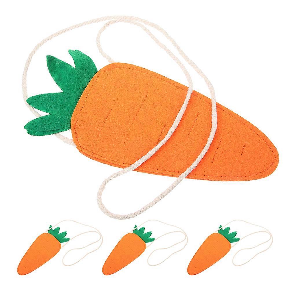Carrot Bags Easter Fabric Carrot Bag for Storage Use with 8Pcs Orange