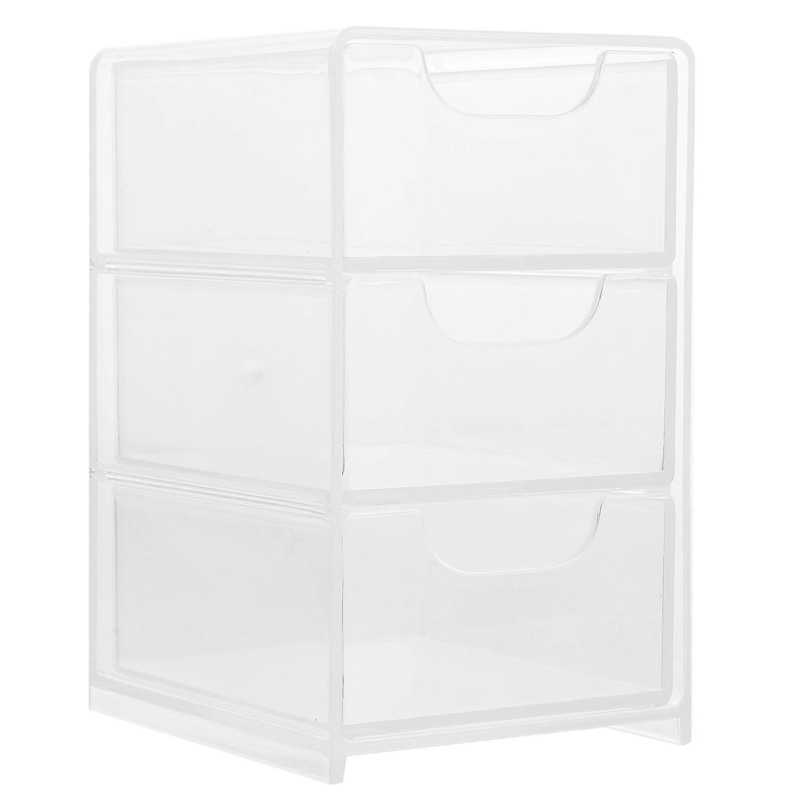 Clear Desktop Drawer Box Acrylic Organizer for Storage Use 4Pcs Collection
