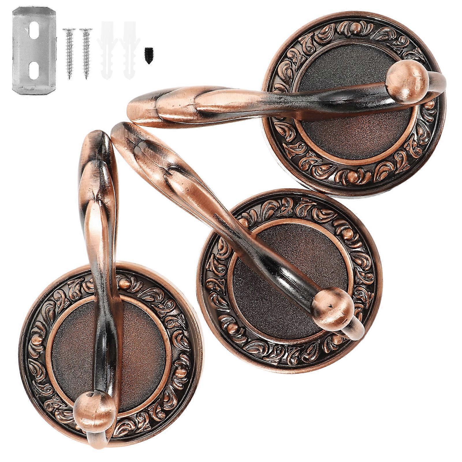 12Pcs Rose Gold Clothes Hooks Retro Wall Mount for Hanging