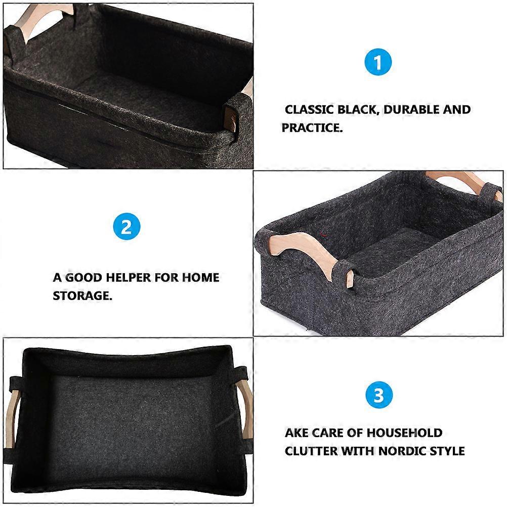 Felt Storage Basket Nordic Style Home Organization Sundries Organization 11.4×7.1×3.9in 1Pack