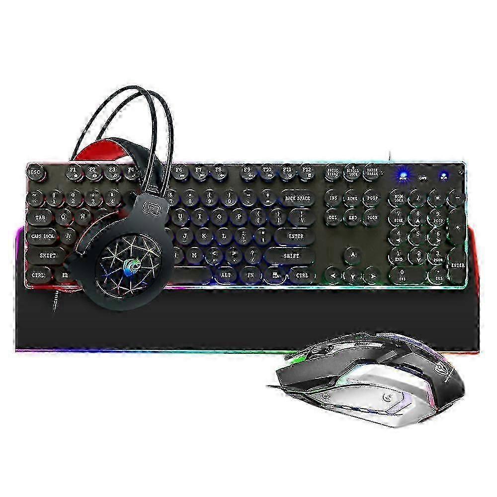 Pantsan Gaming Keyboard And Mouse Mouse Pad And Gaming Headset Wired