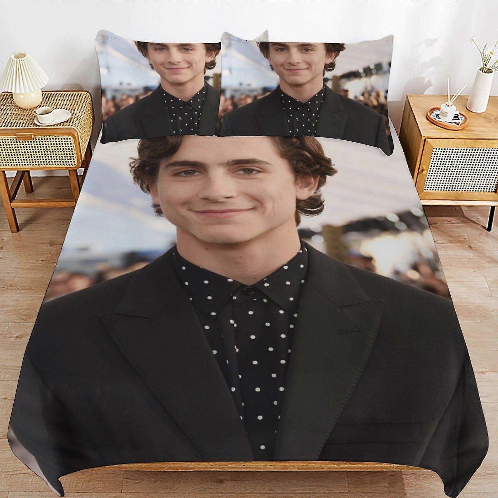 a112 Timothe Chalamet Cozy Feel Quality Structure Light Touch Breathable Handling Duvet Cover Sets Rest Pack b112