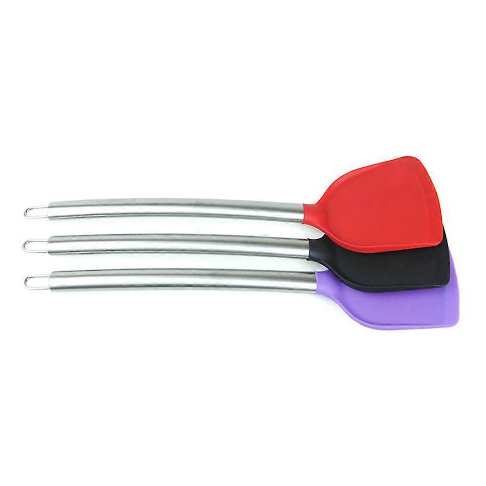 Heat Resistant Non-stick Silicone With Handle For Home Cooks In Purple Color Size 34.5*10CM 1Pcs