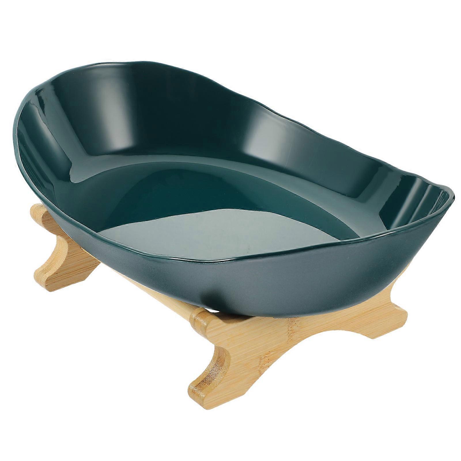 Decorative Snack Tray With Wood Stand For Friends And Family In Rectangular Shape Designed For Serving 2Pcs