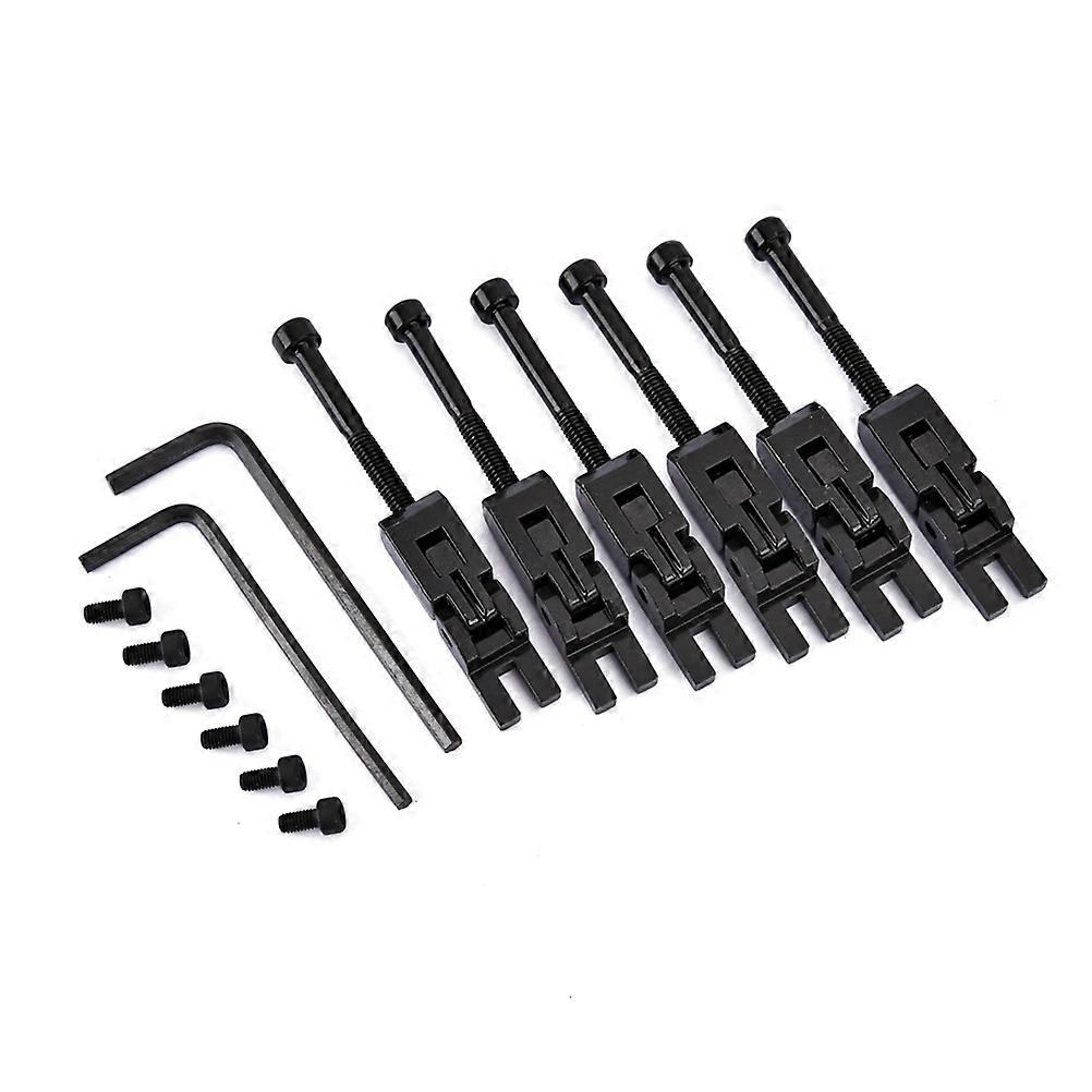 Electric Guitar Saddles 2Pcs Set Of 6 String Locking Tremolo Bridge Parts For Musicians With Rectangular Shape