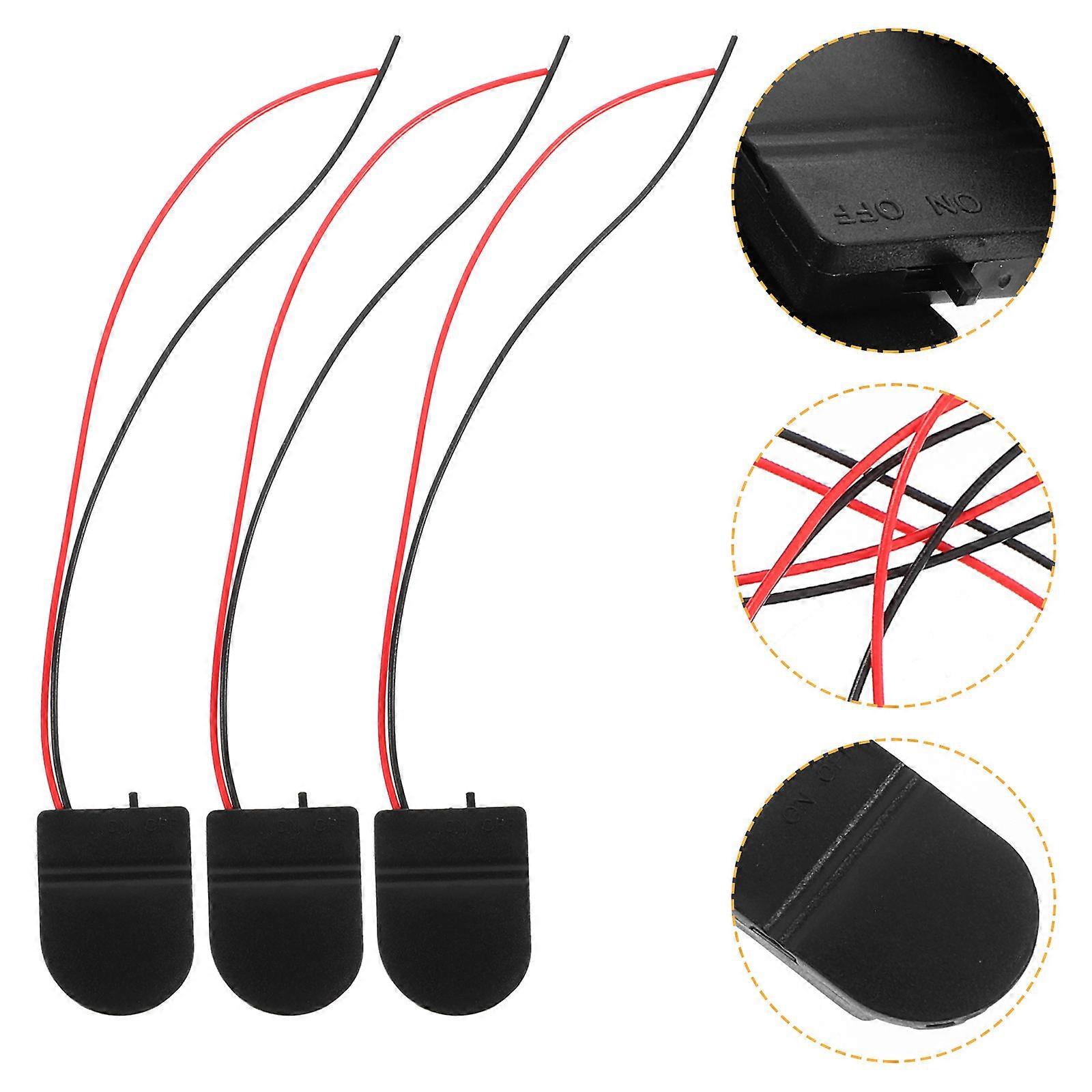Small Battery Case Button Battery Holder for Daily Use 24Pcs Black