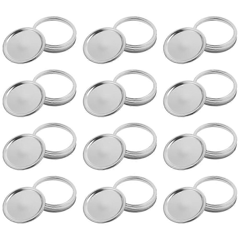 Metal Jar Lids Regular Mouth Canning Lids with Rings 24 Pieces