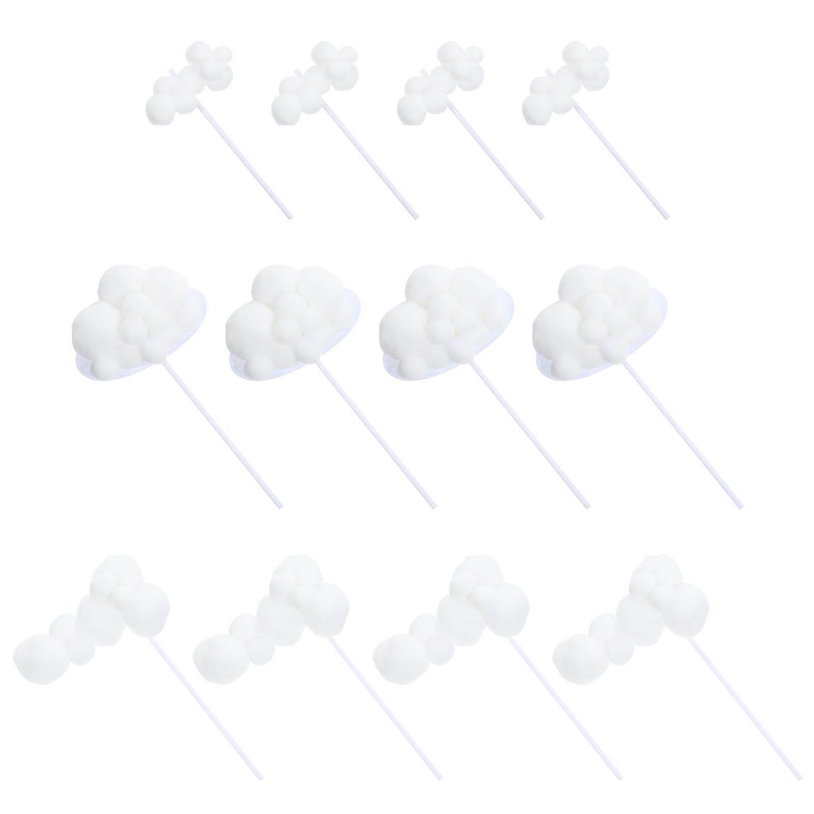 White Cloud Cake Inserts for Dessert Decoration 24Pcs Set