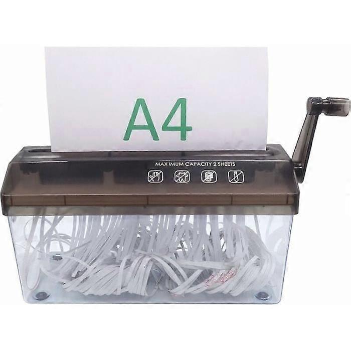 Hand-held A4 Paper Shredder, Hand-cranked Paper Shredder for Office, School, Home