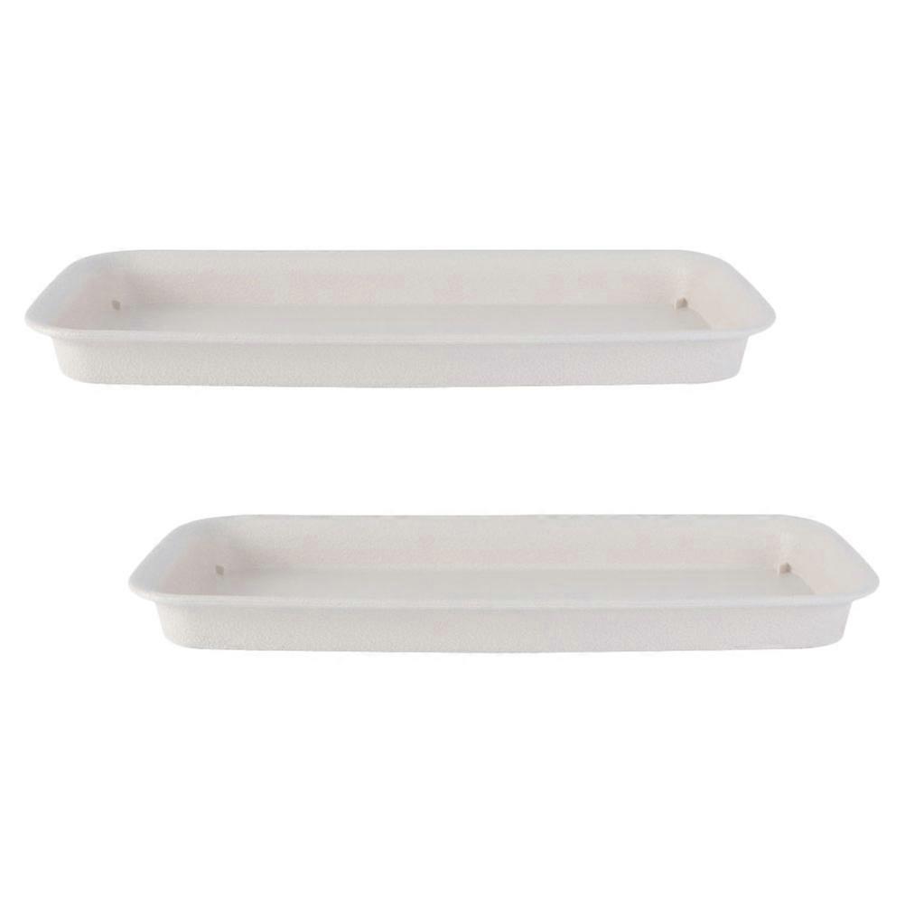 Plastic Plant Pot Saucers Rectangular Tray for Water Absorbing 6Pcs