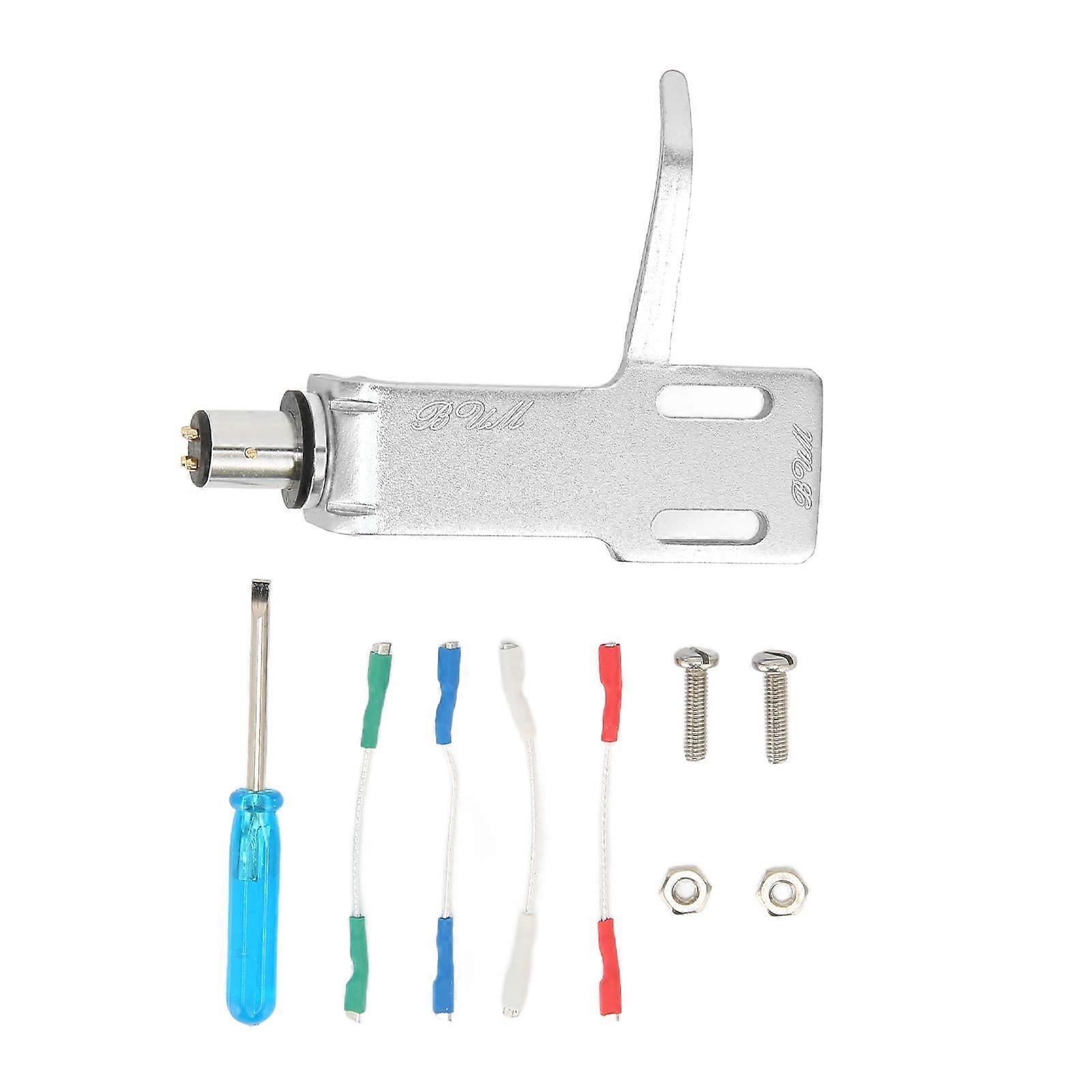 Phonograph Turntable Headshell Aluminum Alloy Headshell Cartridge Keeper for Record PlayersSilver