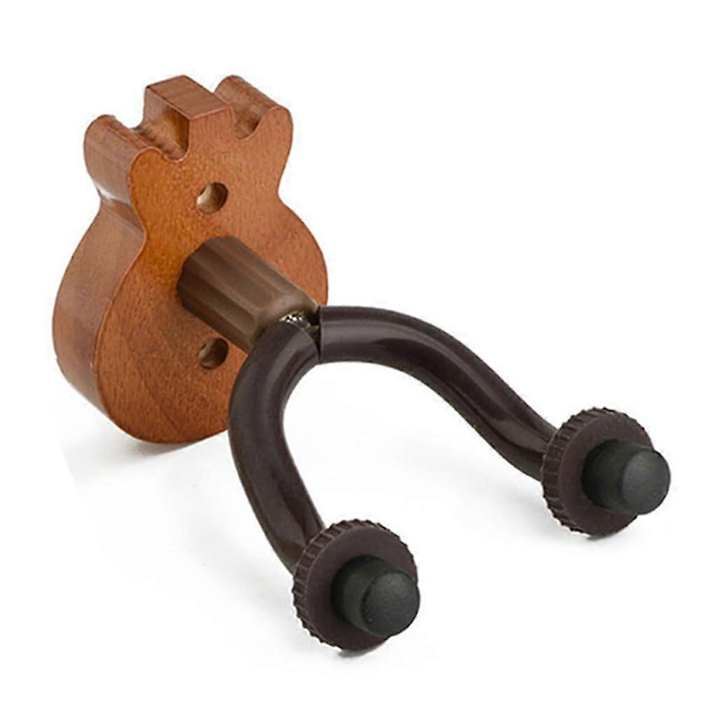 Violin Guitar Wall Mount Solid Wood Base NonSlip Rotating Hook SpaceSaving Compatible With Guitar Bass Ukulele 1 Pack