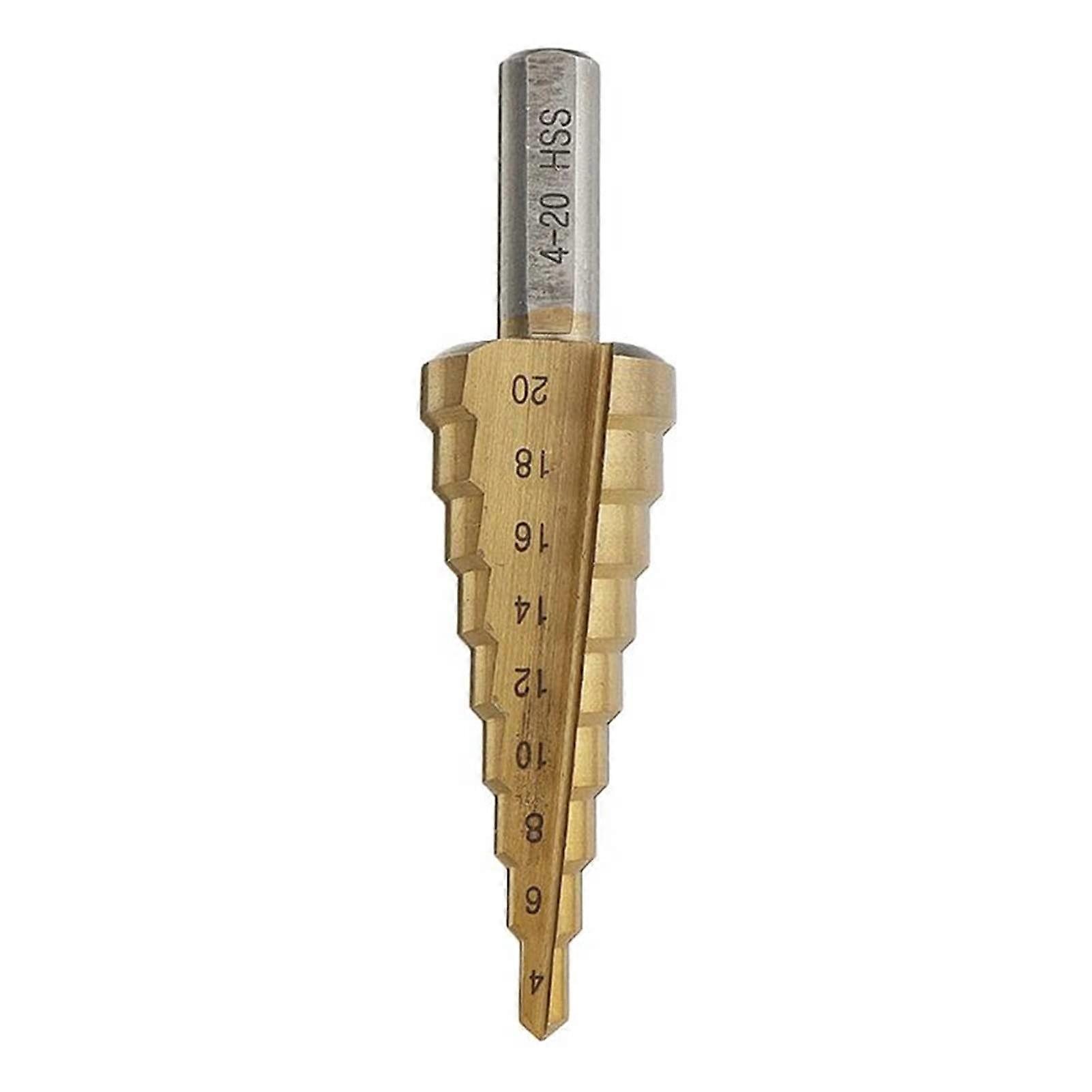 Step Drill Bits Set 4-12/4-20/4-32mm HSS 6542 Titanium Coated Carbide Drill for Sheet Metal and Stainless Steel