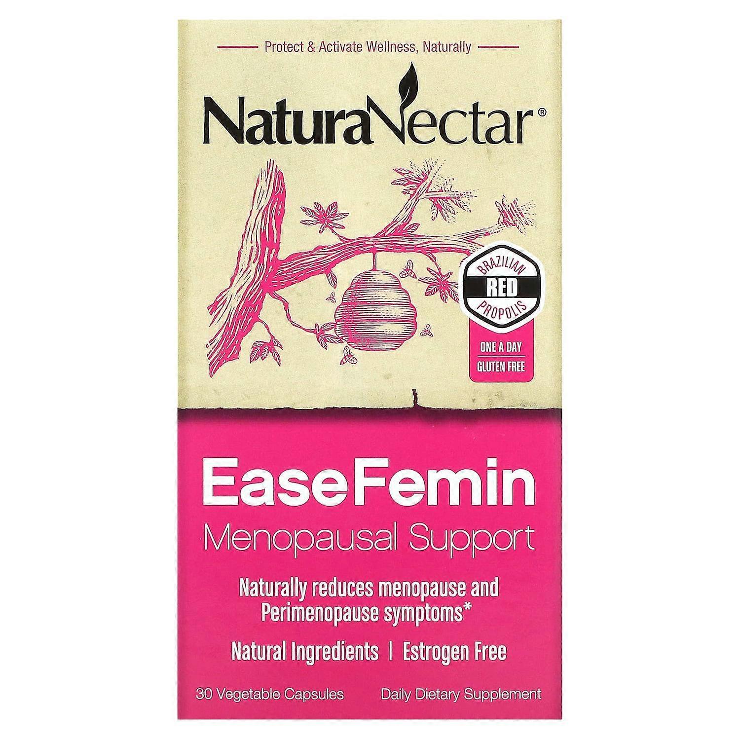 NaturaNectar, EaseFemin, Menopausal Support, 30 Vegetable Capsules