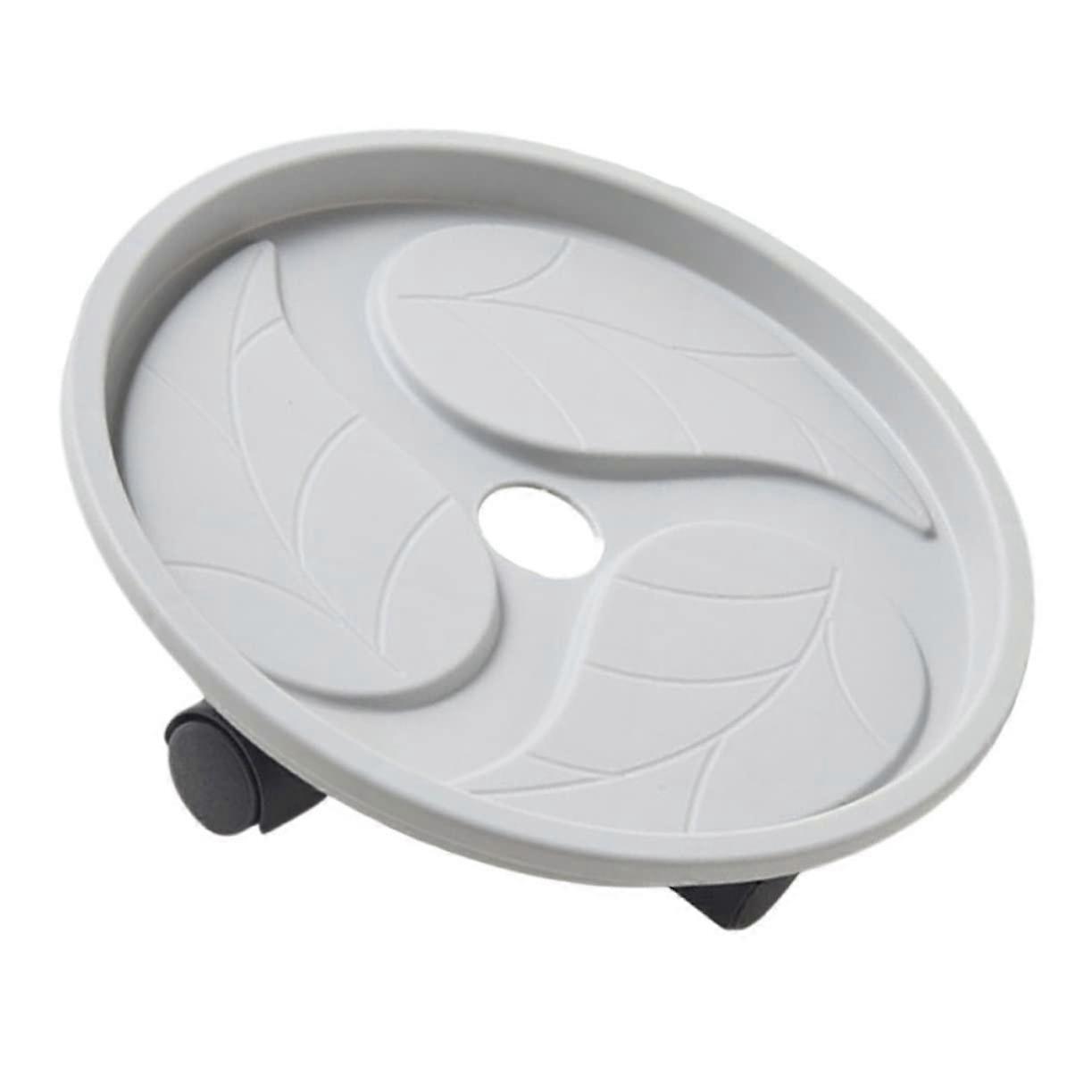 Flower Pot Tray Wheels HeavyDuty Removable Rolling Base For Home Use Gray 26x26cm Water Storage For Plants