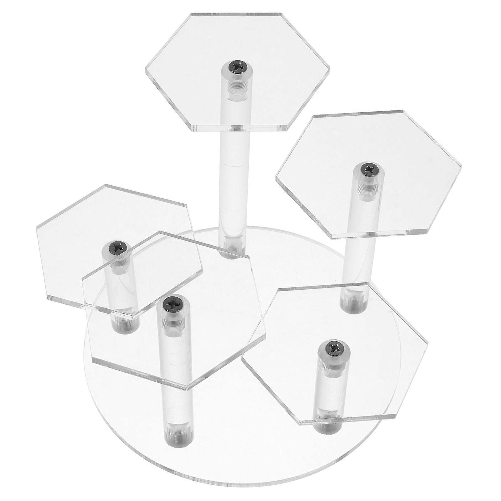 Clear Acrylic Display Stand Multi-Functional Organizer for Perfume Cosmetics Figures Clean and Elegant Appearance 1Set