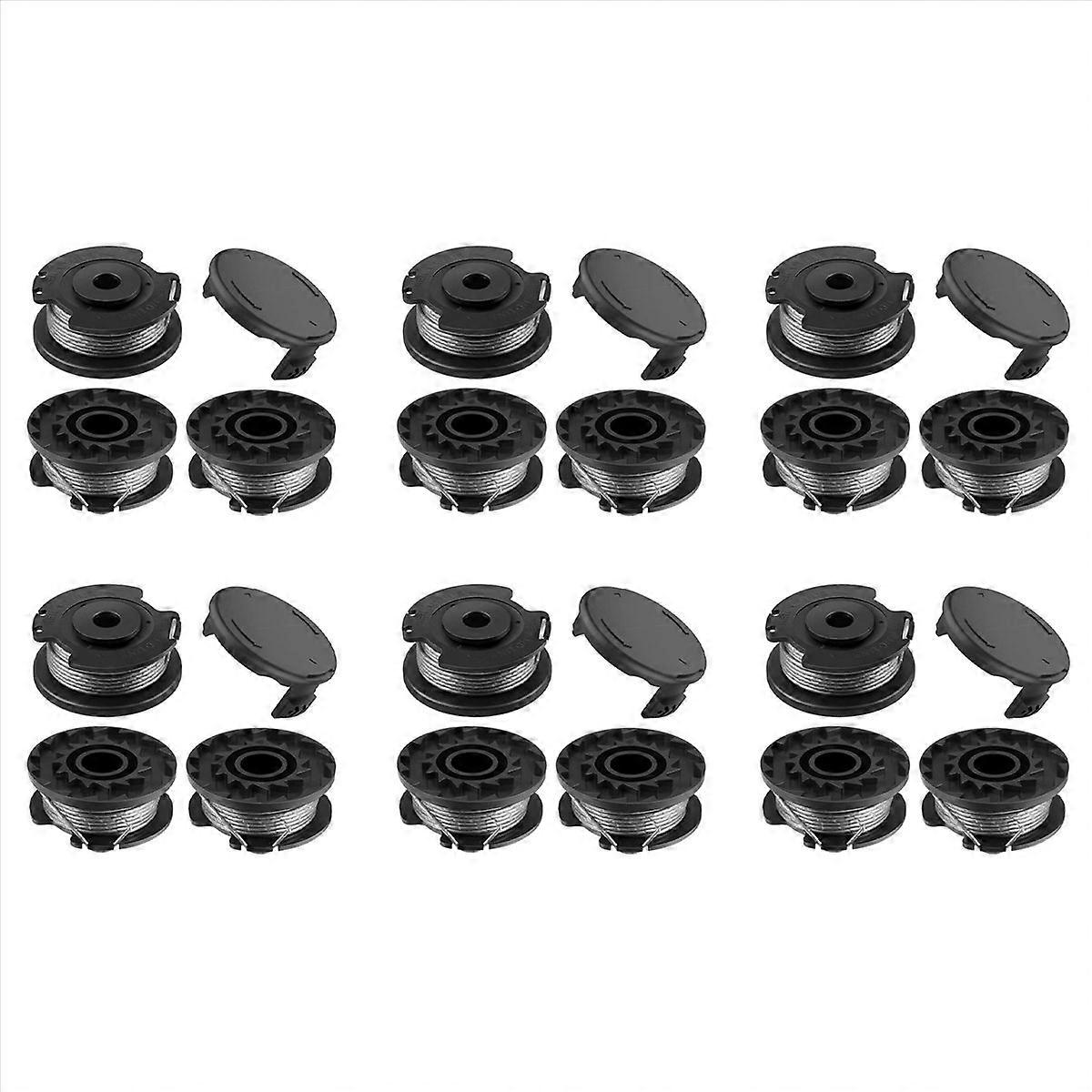 18 Pack String Trimmer F016800569 Spool Line with F016F04557 Spool Cover for Easy Grass Cut ART 23SL