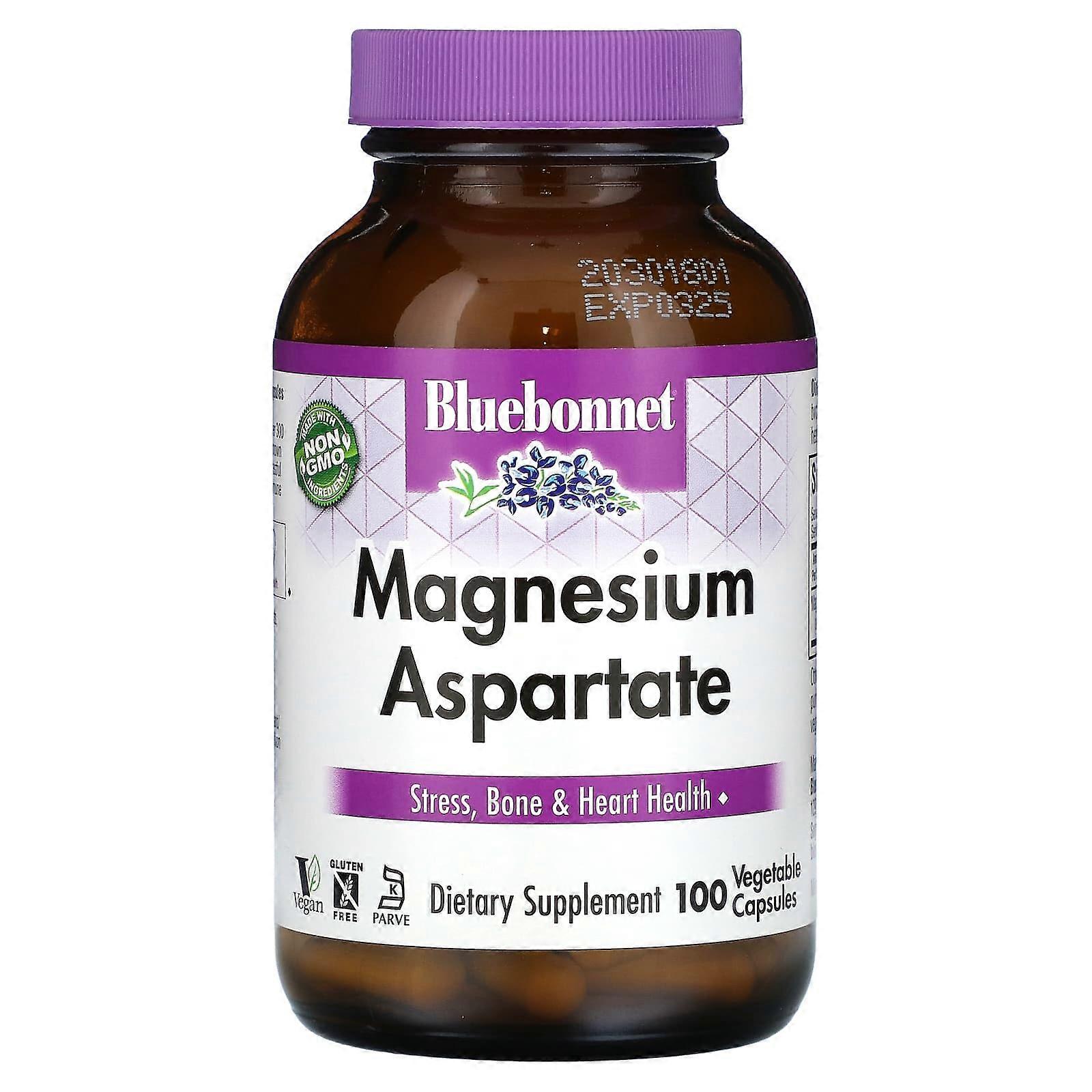 Magnesium Aspartate, 100 Vegetable Capsules