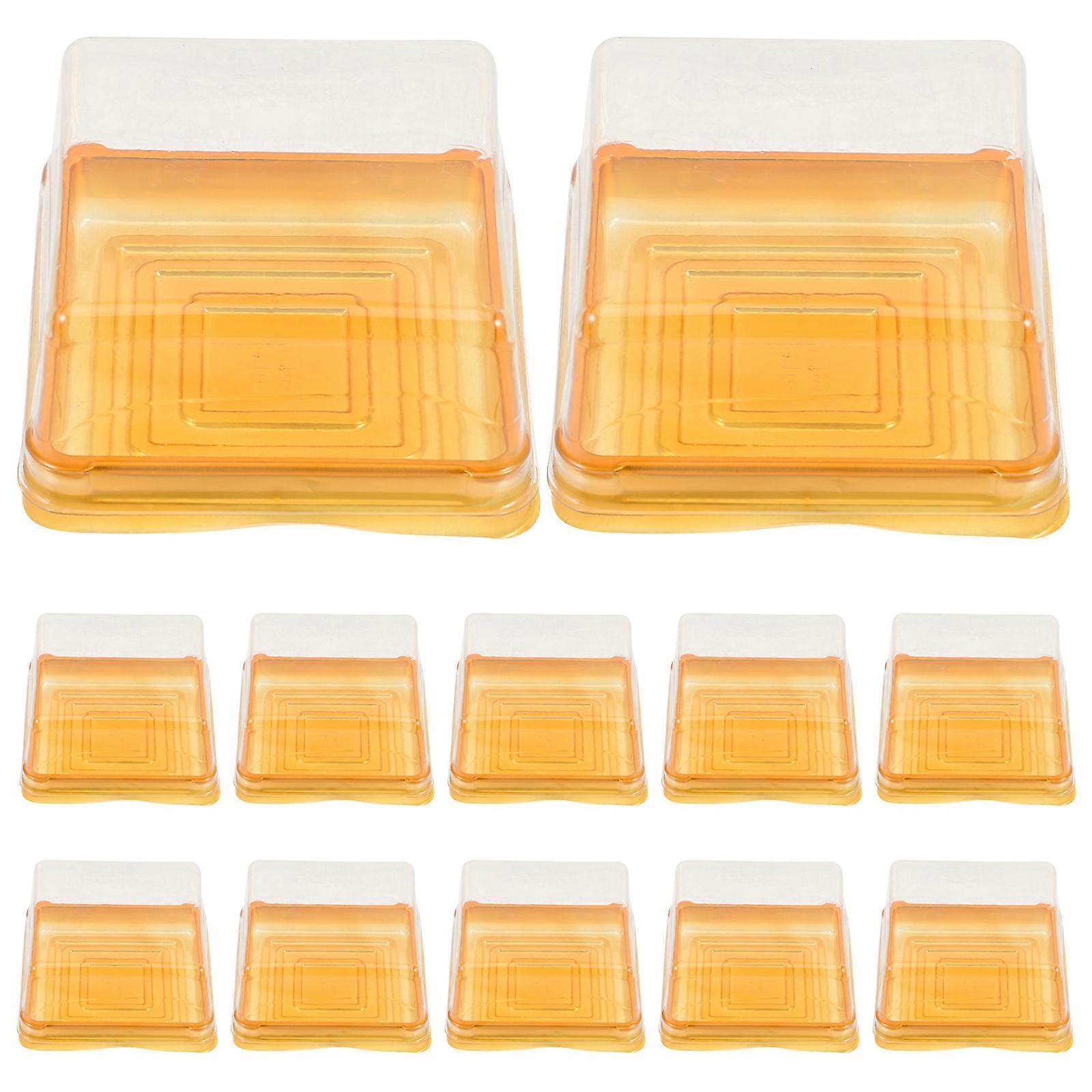 Plastic Moon Cake Packing Box Egg-Yolk Puff Holder for Storage 1Set