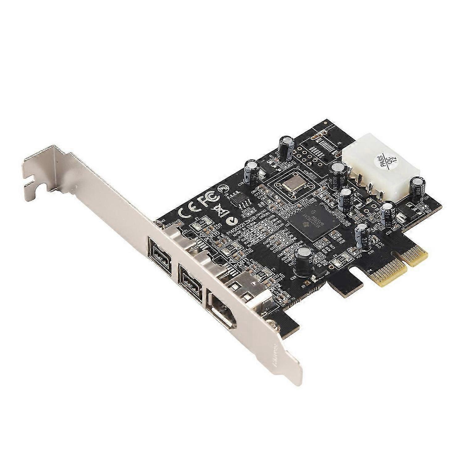 SY-PEX30016 3 Port IEEE 1394 Firewire 1394B & 1394A PCIe 1.1 X1 Card TI XIO2213B Chipset Requires Le