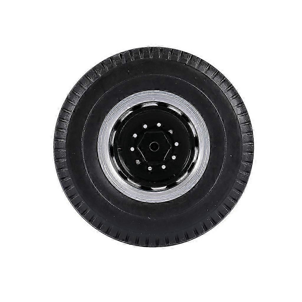 Vordere Gummi-Tieflader-Räder Reifenreifen mit CNC-Aluminiumfelgen für 1/14 RC Traktoranhänger LKW