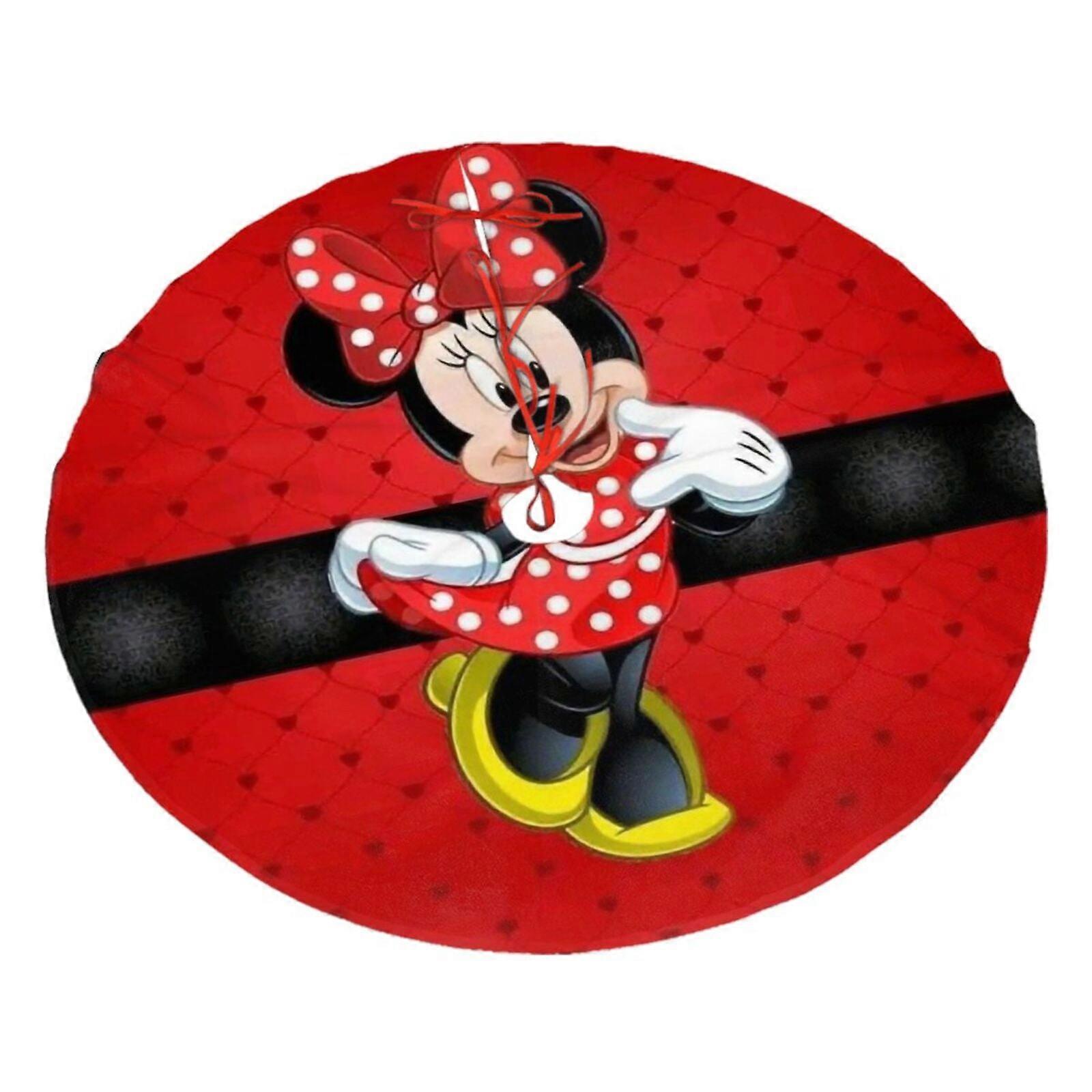 Mickey Mouse Christmas Tree Skirt, Soft And Funny Merry Christmas Tree Collar Farmhouse Xmas Holiday Decoration 48"