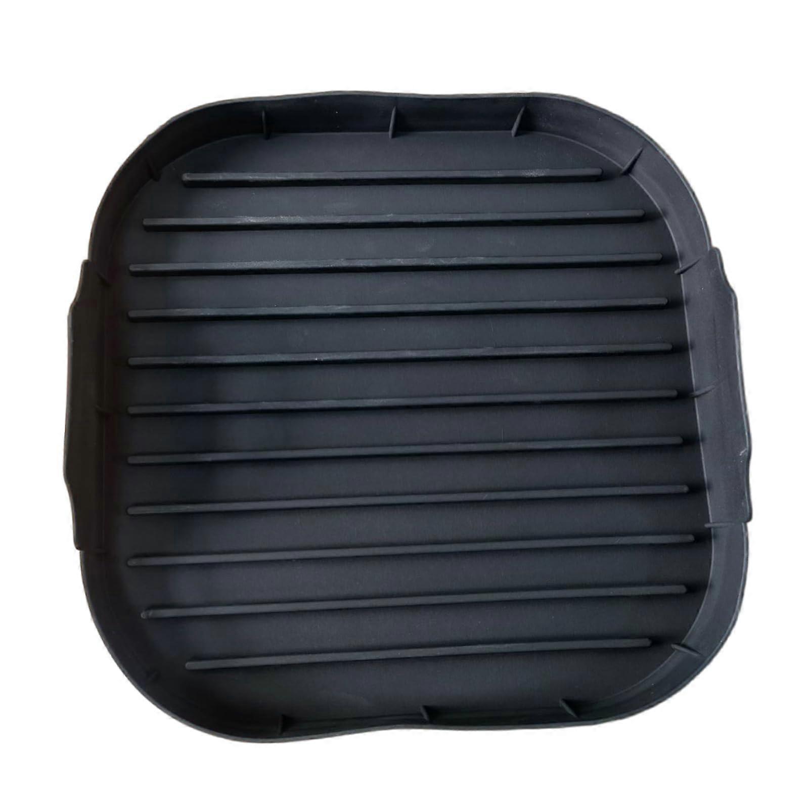 Microwave Safe Silicone Tray For Cooking Meat And Vegetables Temperature Gray/Black