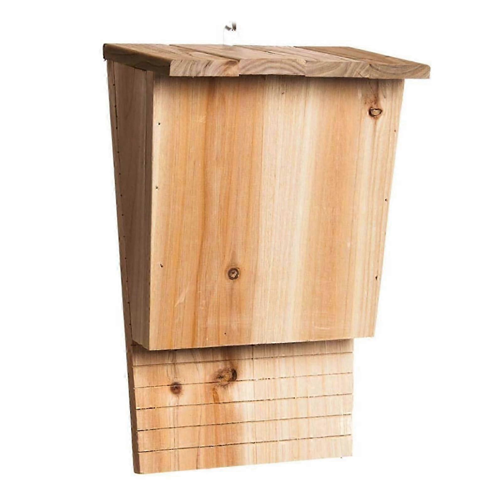 Maison à chauves-souris en bois pour une utilisation en extérieur, chambre unique, résistante aux intempéries, facile à assembler