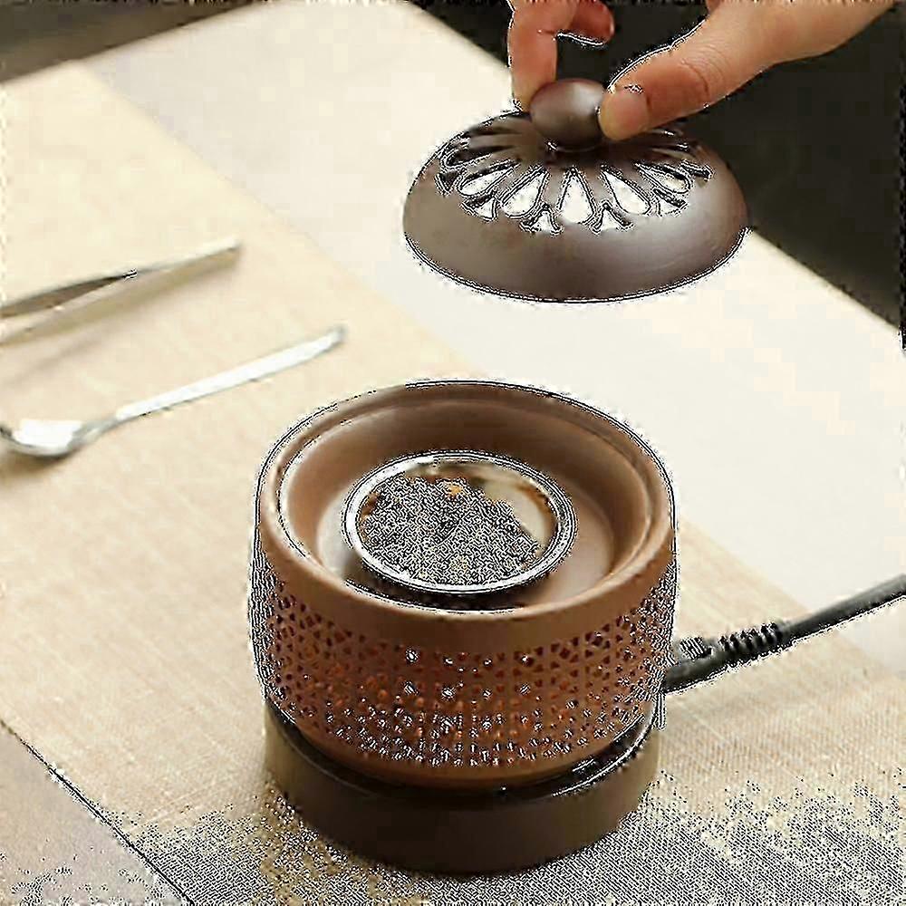 Electronic Aromatherapy Burner with Essential Oil Diffuser, 220V Night Light, Timer and Temperature Control