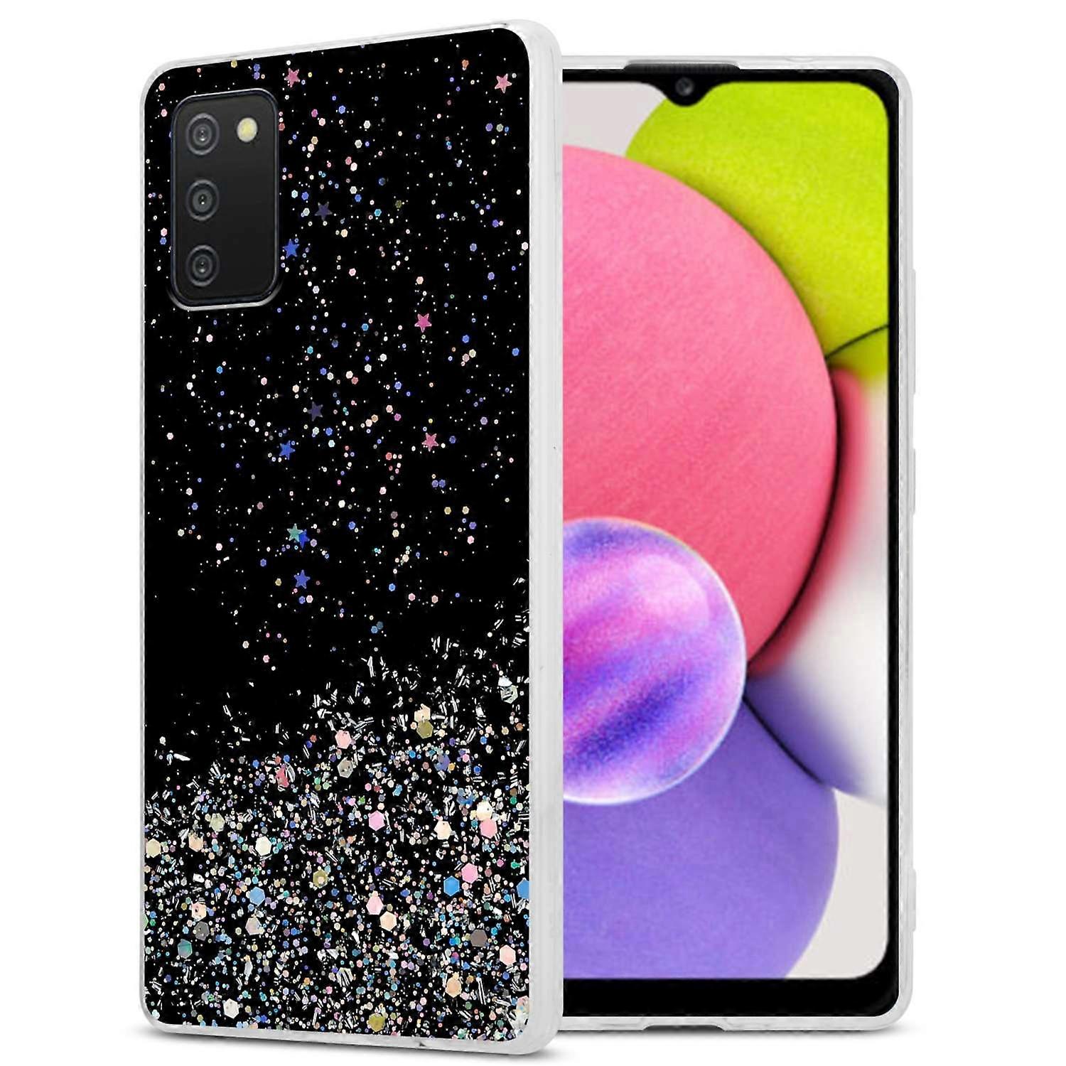 Samsung Galaxy A03s Προστατευτική Θήκη TPU - Διάφανη με Glitter