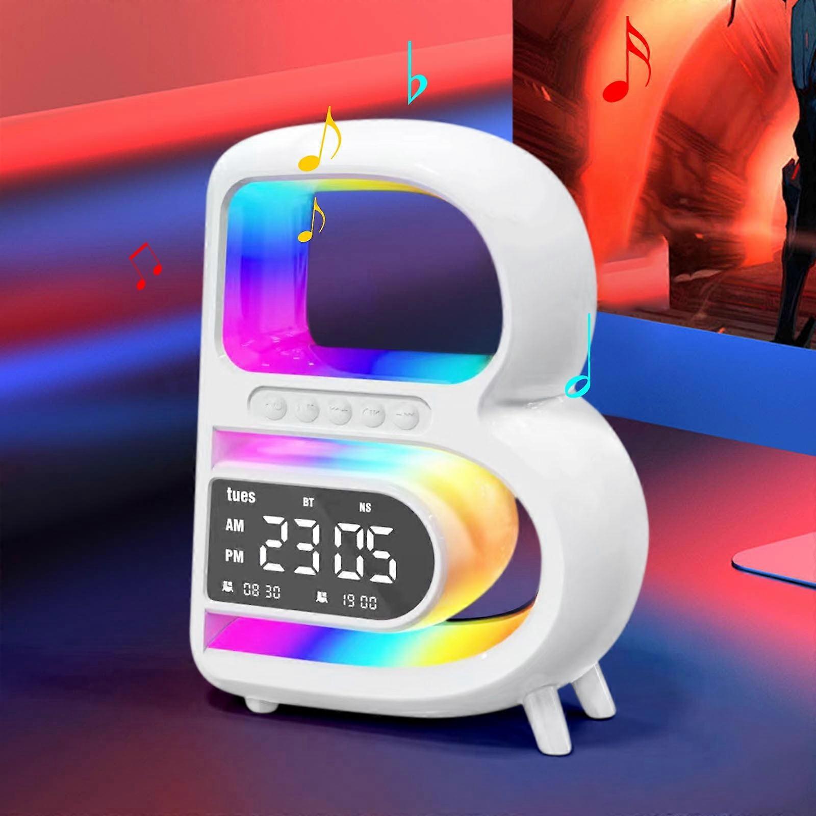 Portable Wireless Charger, 3 in 1 Multi Functional Wireless Charger Lamp Bluetooth Speaker Music 15w Fast Charger