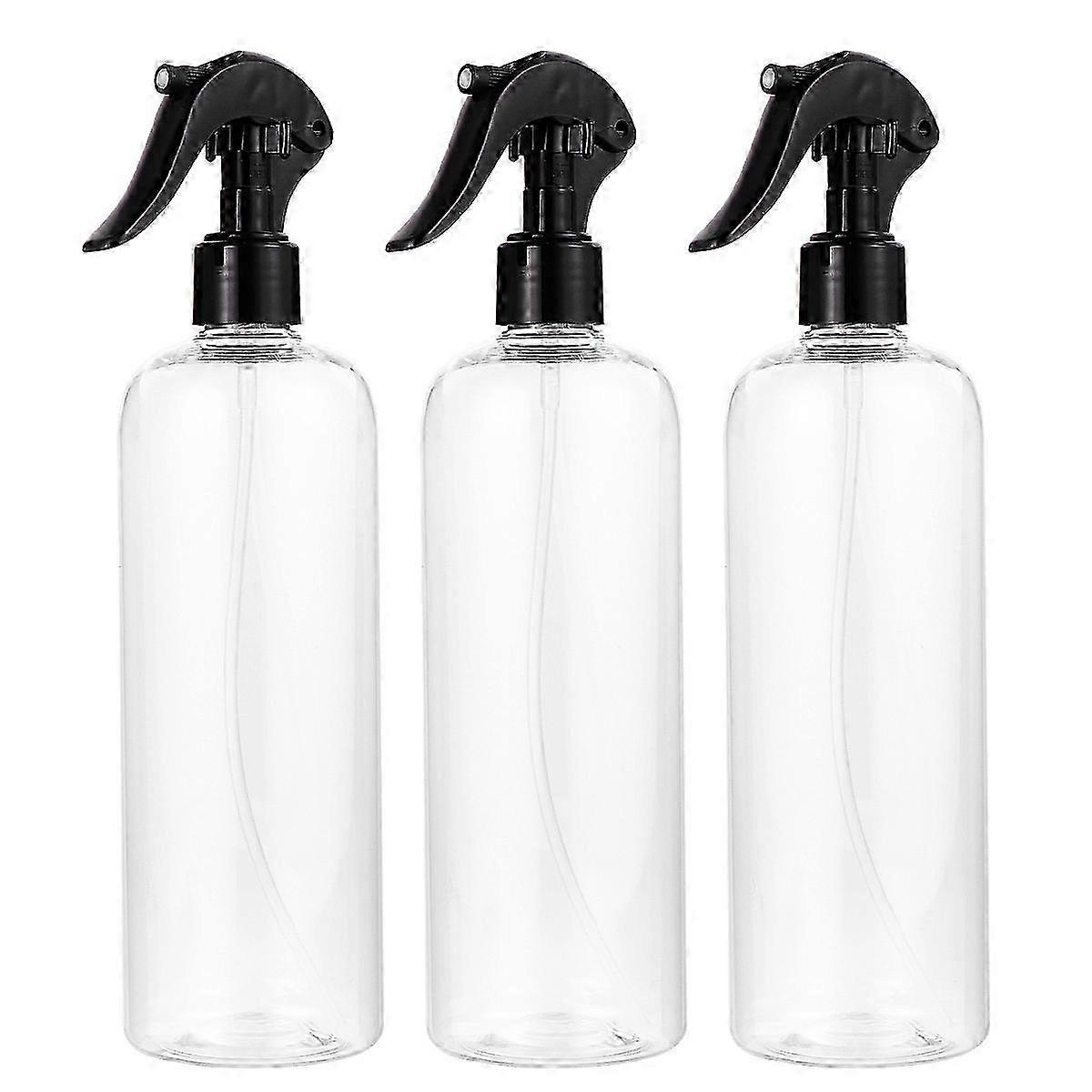 3 Sets 500ML Plastic Spray Bottle Empty Water Sprayer Refillable Mist Atomizer Bottles Multifunctional Dispenser for Tra24CMBlack