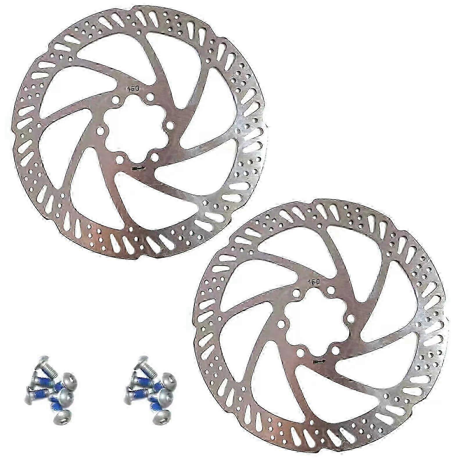 مجموعة من 2 أقراص فرامل دراجة قرص الفرامل دراجة 160 مم مجموعة للدراجات الجبلية ودراجة الطريق و BMX و MTB