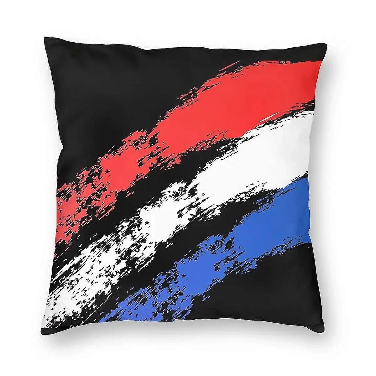 Dutch Flag Square Pillow Case Polyester Cushions for Sofa Netherlands Creative Cushion Covers