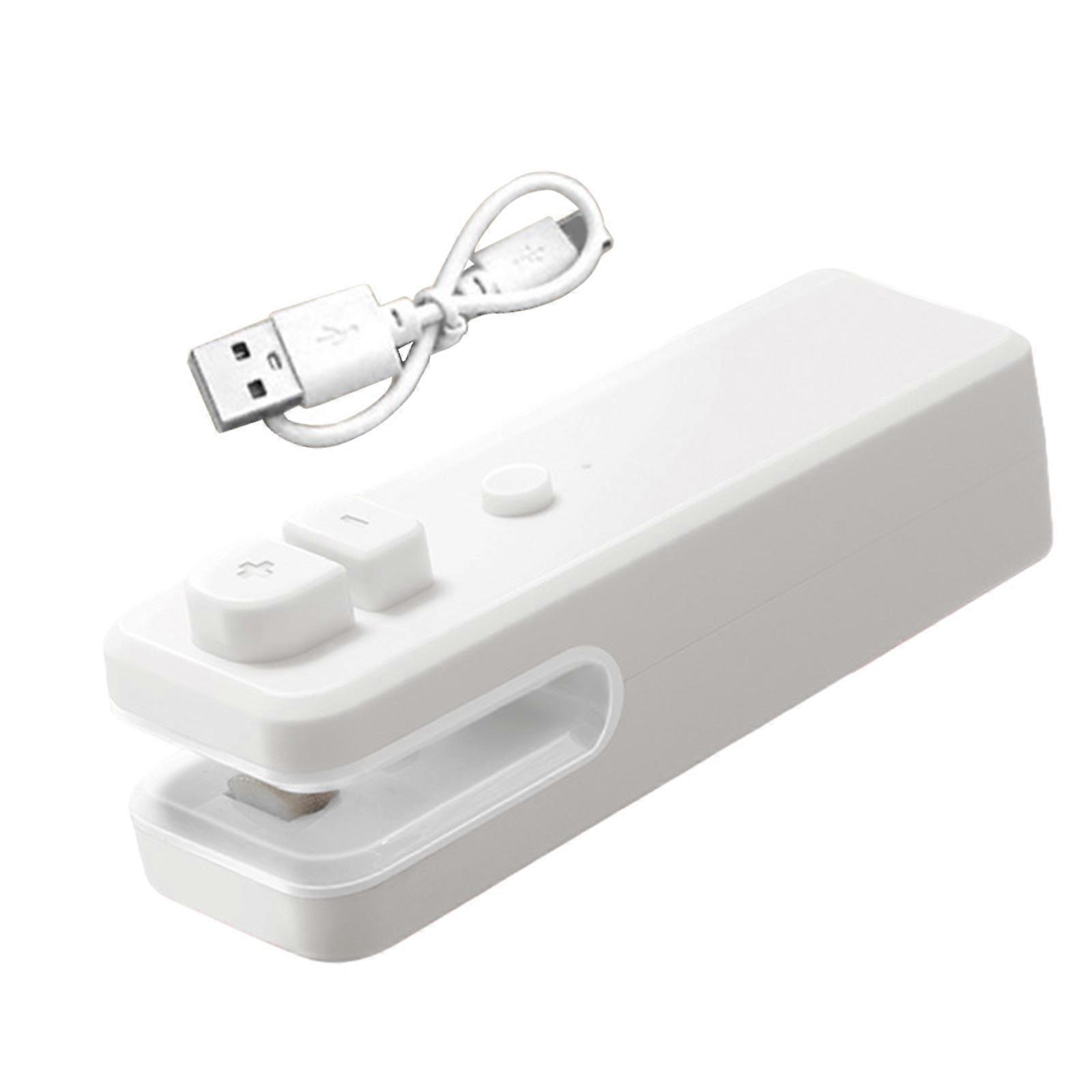 Efficient Miniature Bag Sealer USB Charge Miniature Sealing Device for Efficient Package and Freshness Keep  White