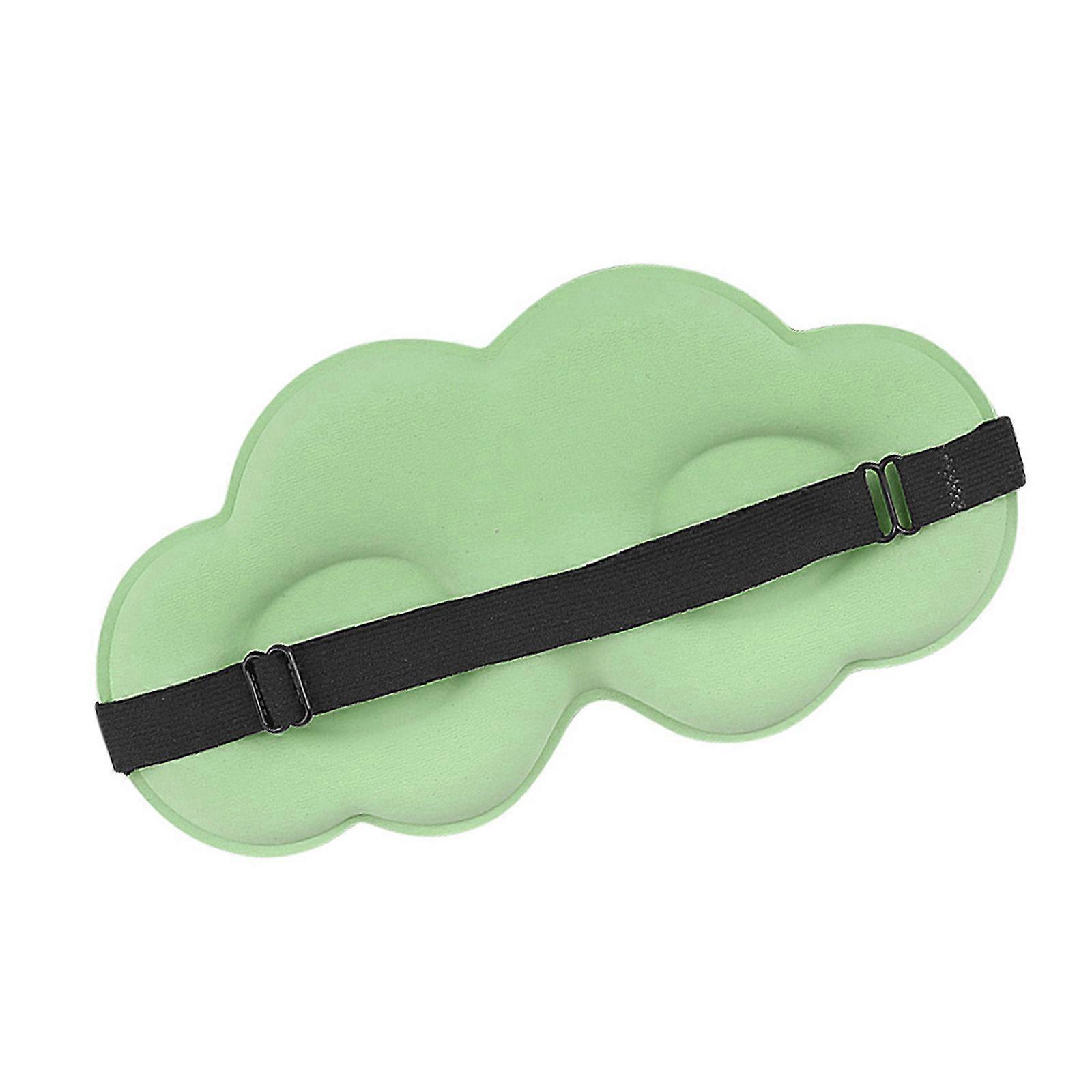 3D Contoured Sleep Masks With Adjustable Head Straps Soft Light Blocking Eye Cover For Travel And Daytime Rest  Matcha Green