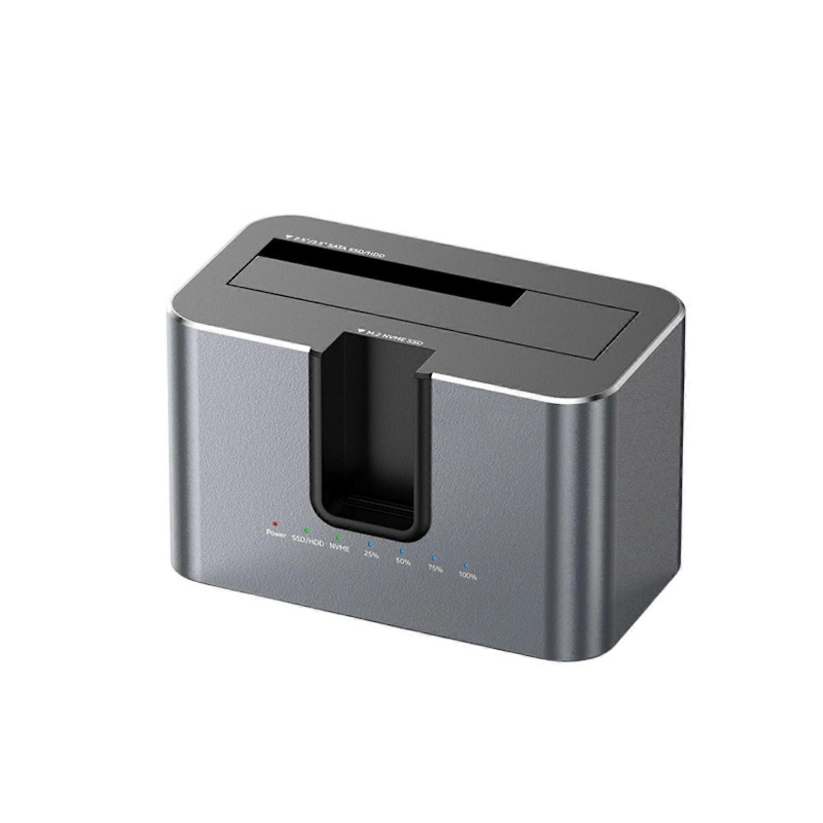 NVMe Hard Drive Cloner M.2 Duplicator Double Bay NVMe Enclosure 10Gbps Hard Drive Adapter M.2 Docking Station for NVMe Hard Drive Reader Multicolor